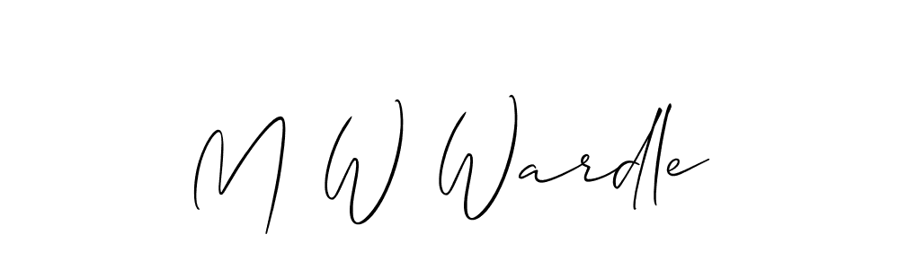 Make a beautiful signature design for name M W Wardle. With this signature (Allison_Script) style, you can create a handwritten signature for free. M W Wardle signature style 2 images and pictures png