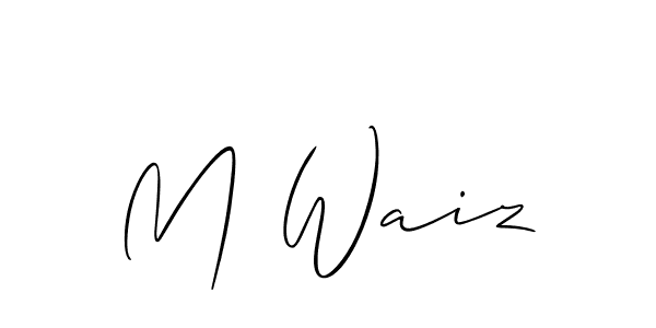 How to Draw M Waiz signature style? Allison_Script is a latest design signature styles for name M Waiz. M Waiz signature style 2 images and pictures png