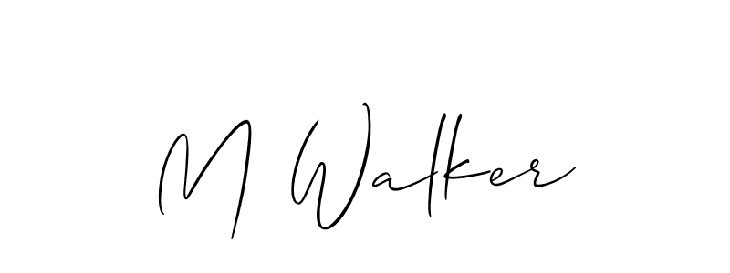 M Walker stylish signature style. Best Handwritten Sign (Allison_Script) for my name. Handwritten Signature Collection Ideas for my name M Walker. M Walker signature style 2 images and pictures png