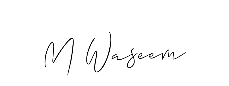 You can use this online signature creator to create a handwritten signature for the name M Waseem. This is the best online autograph maker. M Waseem signature style 2 images and pictures png