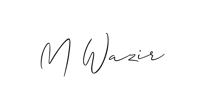 Create a beautiful signature design for name M Wazir. With this signature (Allison_Script) fonts, you can make a handwritten signature for free. M Wazir signature style 2 images and pictures png