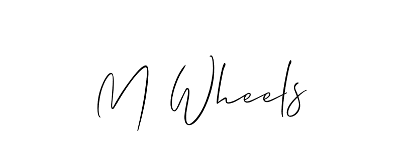It looks lik you need a new signature style for name M Wheels. Design unique handwritten (Allison_Script) signature with our free signature maker in just a few clicks. M Wheels signature style 2 images and pictures png