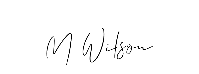 Also You can easily find your signature by using the search form. We will create M Wilson name handwritten signature images for you free of cost using Allison_Script sign style. M Wilson signature style 2 images and pictures png