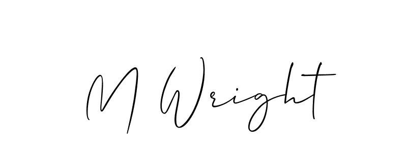 How to make M Wright signature? Allison_Script is a professional autograph style. Create handwritten signature for M Wright name. M Wright signature style 2 images and pictures png