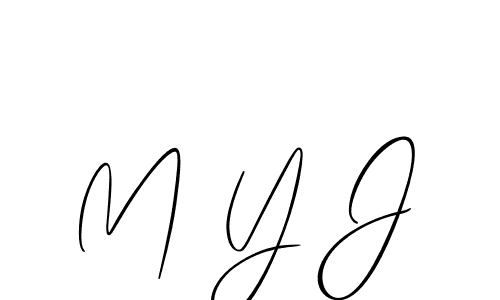 Make a beautiful signature design for name M Y J. Use this online signature maker to create a handwritten signature for free. M Y J signature style 2 images and pictures png