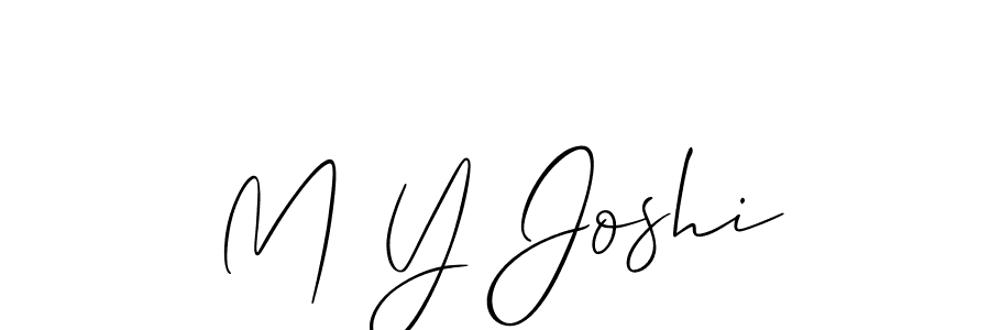 How to make M Y Joshi signature? Allison_Script is a professional autograph style. Create handwritten signature for M Y Joshi name. M Y Joshi signature style 2 images and pictures png