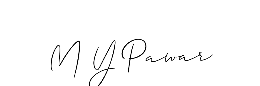 How to Draw M Y Pawar signature style? Allison_Script is a latest design signature styles for name M Y Pawar. M Y Pawar signature style 2 images and pictures png