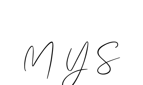 This is the best signature style for the M Y S name. Also you like these signature font (Allison_Script). Mix name signature. M Y S signature style 2 images and pictures png