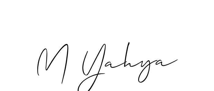 You should practise on your own different ways (Allison_Script) to write your name (M Yahya) in signature. don't let someone else do it for you. M Yahya signature style 2 images and pictures png