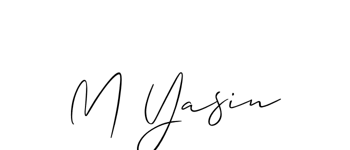 How to make M Yasin signature? Allison_Script is a professional autograph style. Create handwritten signature for M Yasin name. M Yasin signature style 2 images and pictures png