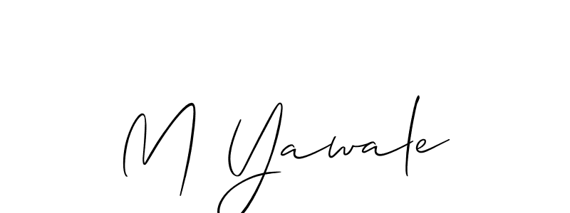 Allison_Script is a professional signature style that is perfect for those who want to add a touch of class to their signature. It is also a great choice for those who want to make their signature more unique. Get M Yawale name to fancy signature for free. M Yawale signature style 2 images and pictures png