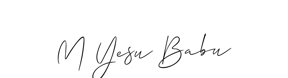 Use a signature maker to create a handwritten signature online. With this signature software, you can design (Allison_Script) your own signature for name M Yesu Babu. M Yesu Babu signature style 2 images and pictures png