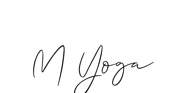 Make a beautiful signature design for name M Yoga. With this signature (Allison_Script) style, you can create a handwritten signature for free. M Yoga signature style 2 images and pictures png