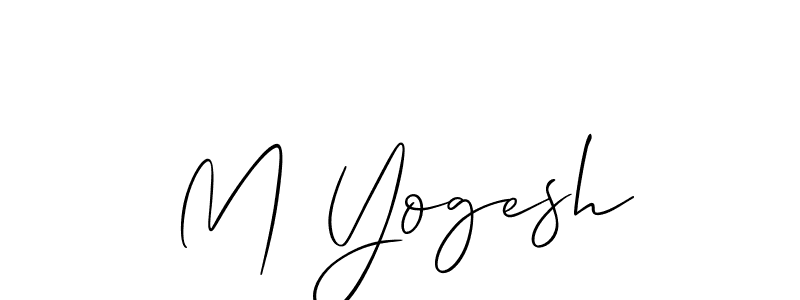 Make a beautiful signature design for name M Yogesh. With this signature (Allison_Script) style, you can create a handwritten signature for free. M Yogesh signature style 2 images and pictures png