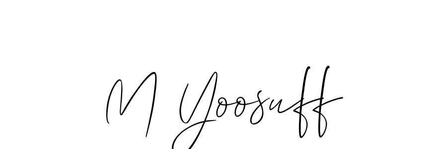 It looks lik you need a new signature style for name M Yoosuff. Design unique handwritten (Allison_Script) signature with our free signature maker in just a few clicks. M Yoosuff signature style 2 images and pictures png