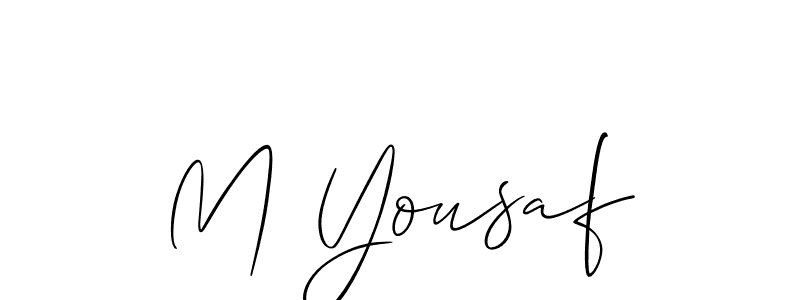 Also You can easily find your signature by using the search form. We will create M Yousaf name handwritten signature images for you free of cost using Allison_Script sign style. M Yousaf signature style 2 images and pictures png