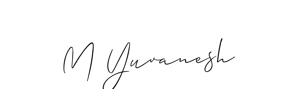 Create a beautiful signature design for name M Yuvanesh. With this signature (Allison_Script) fonts, you can make a handwritten signature for free. M Yuvanesh signature style 2 images and pictures png