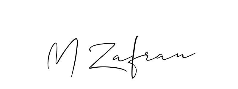 Also You can easily find your signature by using the search form. We will create M Zafran name handwritten signature images for you free of cost using Allison_Script sign style. M Zafran signature style 2 images and pictures png