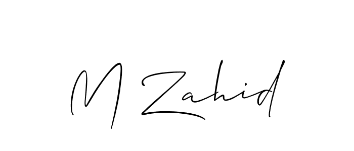 You should practise on your own different ways (Allison_Script) to write your name (M Zahid) in signature. don't let someone else do it for you. M Zahid signature style 2 images and pictures png