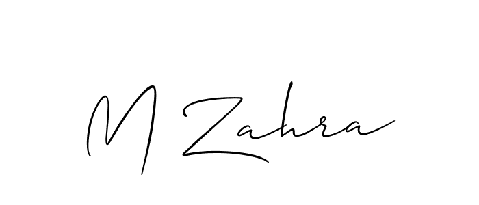 How to make M Zahra name signature. Use Allison_Script style for creating short signs online. This is the latest handwritten sign. M Zahra signature style 2 images and pictures png