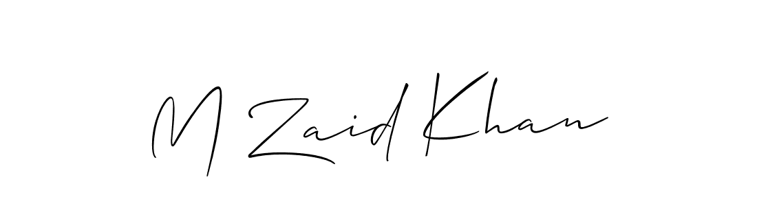 M Zaid Khan stylish signature style. Best Handwritten Sign (Allison_Script) for my name. Handwritten Signature Collection Ideas for my name M Zaid Khan. M Zaid Khan signature style 2 images and pictures png