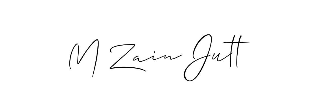 Make a beautiful signature design for name M Zain Jutt. With this signature (Allison_Script) style, you can create a handwritten signature for free. M Zain Jutt signature style 2 images and pictures png