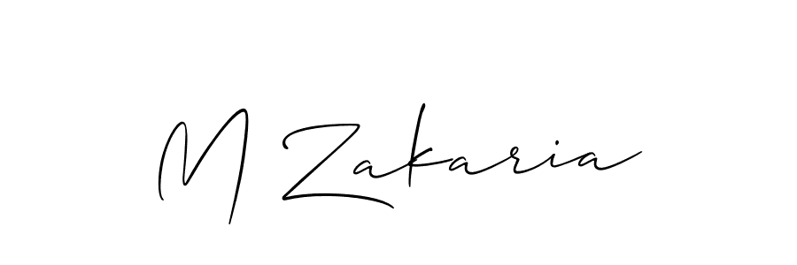 How to Draw M Zakaria signature style? Allison_Script is a latest design signature styles for name M Zakaria. M Zakaria signature style 2 images and pictures png