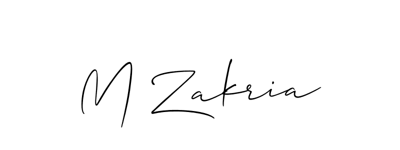 M Zakria stylish signature style. Best Handwritten Sign (Allison_Script) for my name. Handwritten Signature Collection Ideas for my name M Zakria. M Zakria signature style 2 images and pictures png