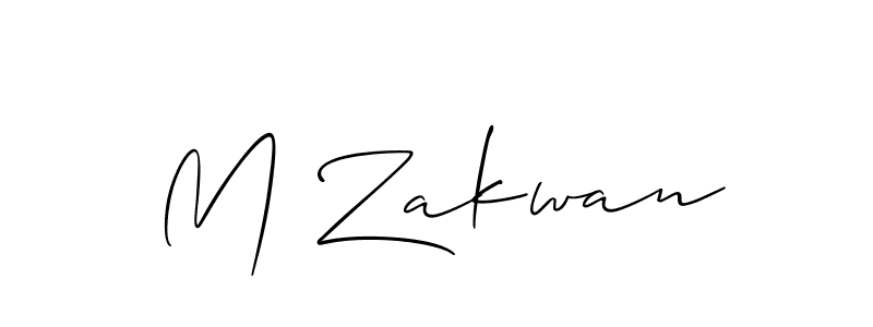 How to make M Zakwan signature? Allison_Script is a professional autograph style. Create handwritten signature for M Zakwan name. M Zakwan signature style 2 images and pictures png