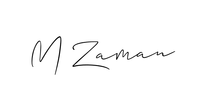 You should practise on your own different ways (Allison_Script) to write your name (M Zaman) in signature. don't let someone else do it for you. M Zaman signature style 2 images and pictures png