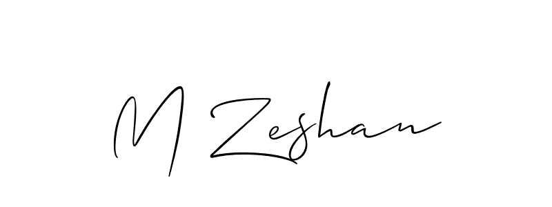 Make a beautiful signature design for name M Zeshan. Use this online signature maker to create a handwritten signature for free. M Zeshan signature style 2 images and pictures png