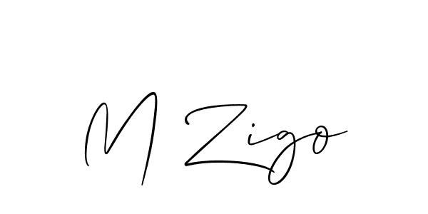 How to make M Zigo signature? Allison_Script is a professional autograph style. Create handwritten signature for M Zigo name. M Zigo signature style 2 images and pictures png