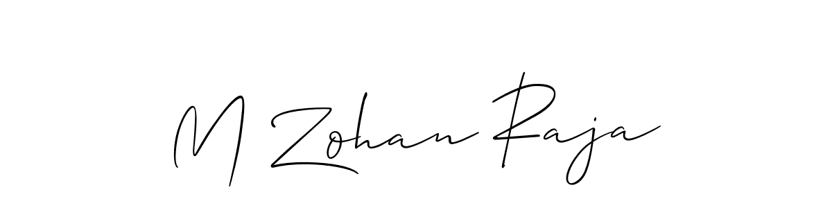 How to Draw M Zohan Raja signature style? Allison_Script is a latest design signature styles for name M Zohan Raja. M Zohan Raja signature style 2 images and pictures png