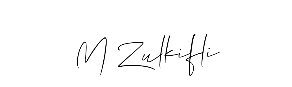 You should practise on your own different ways (Allison_Script) to write your name (M Zulkifli) in signature. don't let someone else do it for you. M Zulkifli signature style 2 images and pictures png