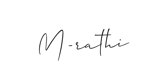 Also we have M-rathi name is the best signature style. Create professional handwritten signature collection using Allison_Script autograph style. M-rathi signature style 2 images and pictures png