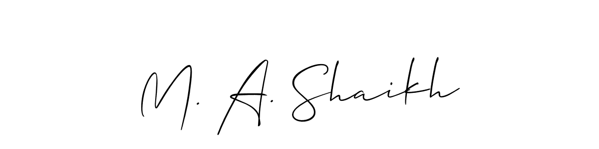 Once you've used our free online signature maker to create your best signature Allison_Script style, it's time to enjoy all of the benefits that M. A. Shaikh name signing documents. M. A. Shaikh signature style 2 images and pictures png