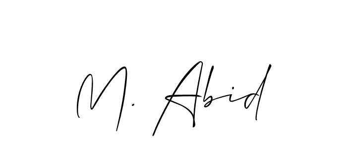 Make a beautiful signature design for name M. Abid. With this signature (Allison_Script) style, you can create a handwritten signature for free. M. Abid signature style 2 images and pictures png