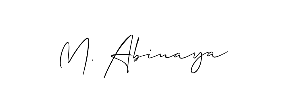 You can use this online signature creator to create a handwritten signature for the name M. Abinaya. This is the best online autograph maker. M. Abinaya signature style 2 images and pictures png