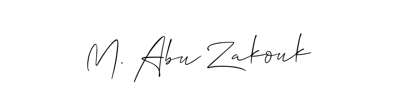 Similarly Allison_Script is the best handwritten signature design. Signature creator online .You can use it as an online autograph creator for name M. Abu Zakouk. M. Abu Zakouk signature style 2 images and pictures png