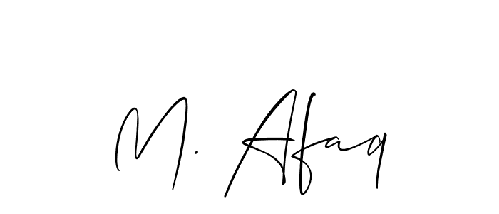 M. Afaq stylish signature style. Best Handwritten Sign (Allison_Script) for my name. Handwritten Signature Collection Ideas for my name M. Afaq. M. Afaq signature style 2 images and pictures png