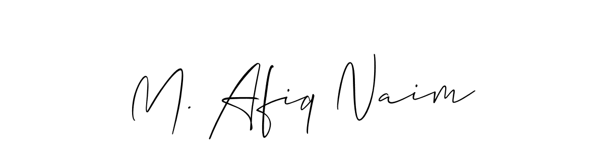 How to make M. Afiq Naim name signature. Use Allison_Script style for creating short signs online. This is the latest handwritten sign. M. Afiq Naim signature style 2 images and pictures png