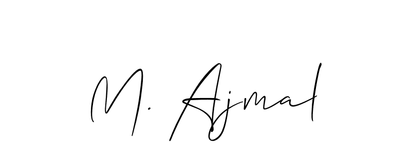 Use a signature maker to create a handwritten signature online. With this signature software, you can design (Allison_Script) your own signature for name M. Ajmal. M. Ajmal signature style 2 images and pictures png