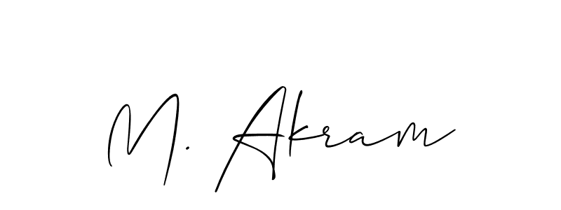 Allison_Script is a professional signature style that is perfect for those who want to add a touch of class to their signature. It is also a great choice for those who want to make their signature more unique. Get M. Akram name to fancy signature for free. M. Akram signature style 2 images and pictures png