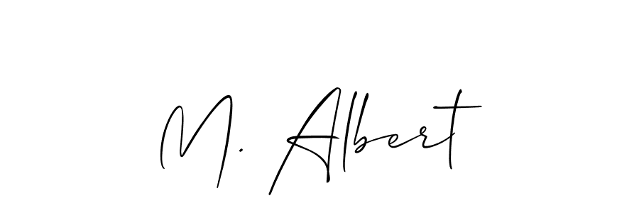 Check out images of Autograph of M. Albert name. Actor M. Albert Signature Style. Allison_Script is a professional sign style online. M. Albert signature style 2 images and pictures png