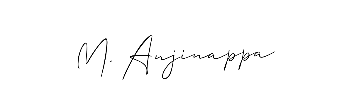 Similarly Allison_Script is the best handwritten signature design. Signature creator online .You can use it as an online autograph creator for name M. Anjinappa. M. Anjinappa signature style 2 images and pictures png