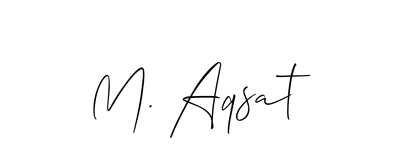 Use a signature maker to create a handwritten signature online. With this signature software, you can design (Allison_Script) your own signature for name M. Aqsat. M. Aqsat signature style 2 images and pictures png