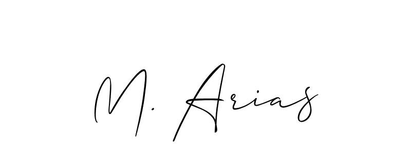 Also You can easily find your signature by using the search form. We will create M. Arias name handwritten signature images for you free of cost using Allison_Script sign style. M. Arias signature style 2 images and pictures png