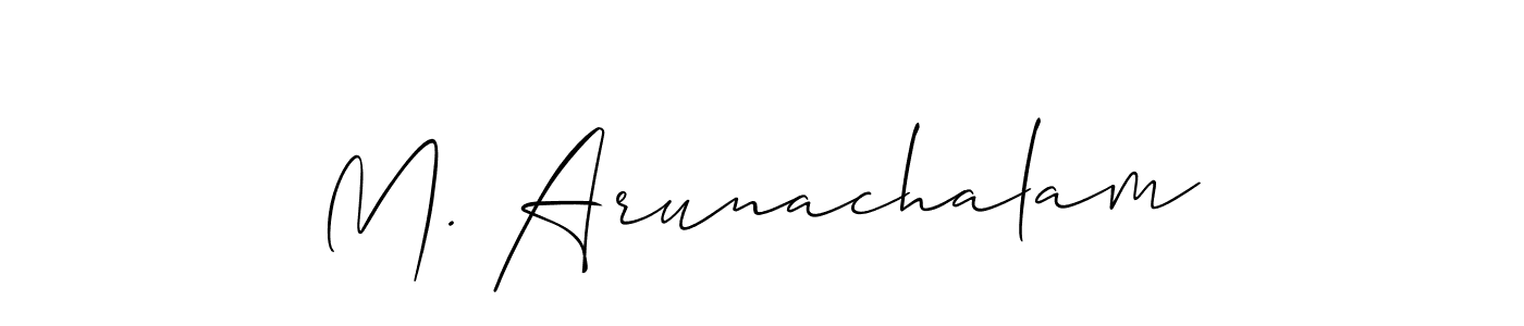 You can use this online signature creator to create a handwritten signature for the name M. Arunachalam. This is the best online autograph maker. M. Arunachalam signature style 2 images and pictures png