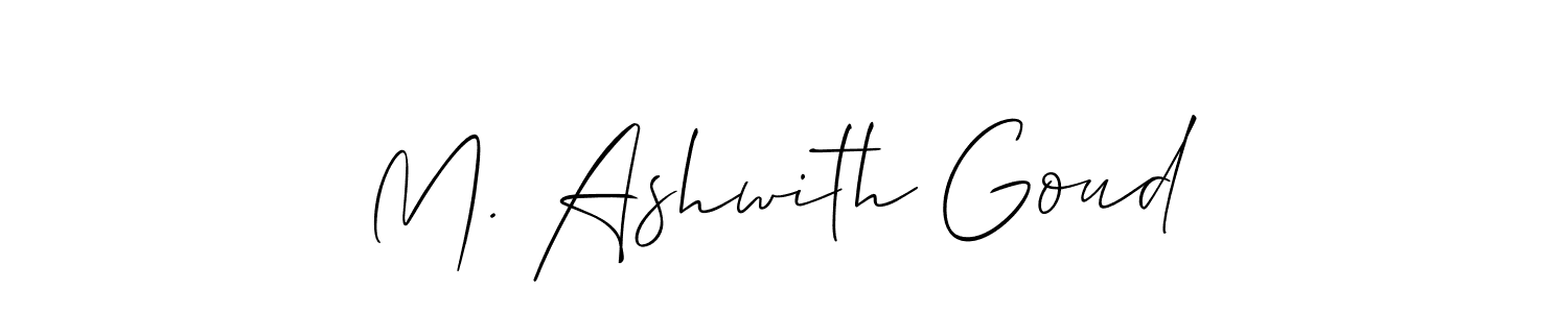 Also You can easily find your signature by using the search form. We will create M. Ashwith Goud name handwritten signature images for you free of cost using Allison_Script sign style. M. Ashwith Goud signature style 2 images and pictures png