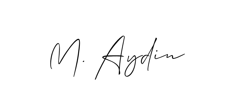 Create a beautiful signature design for name M. Aydin. With this signature (Allison_Script) fonts, you can make a handwritten signature for free. M. Aydin signature style 2 images and pictures png